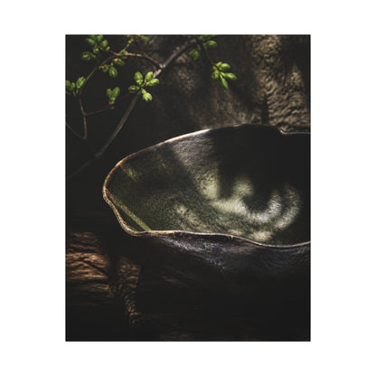 Sophisticated Ceramic Bowl Canvas Art - Dark Texture Dark Japandi