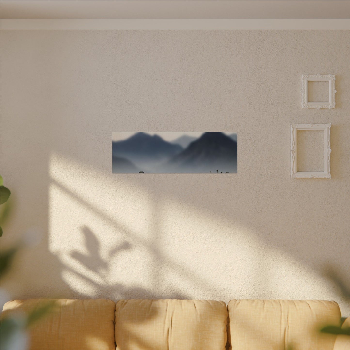 Mountain Mist Karesansui Canvas Art | Contemplative Zen Art