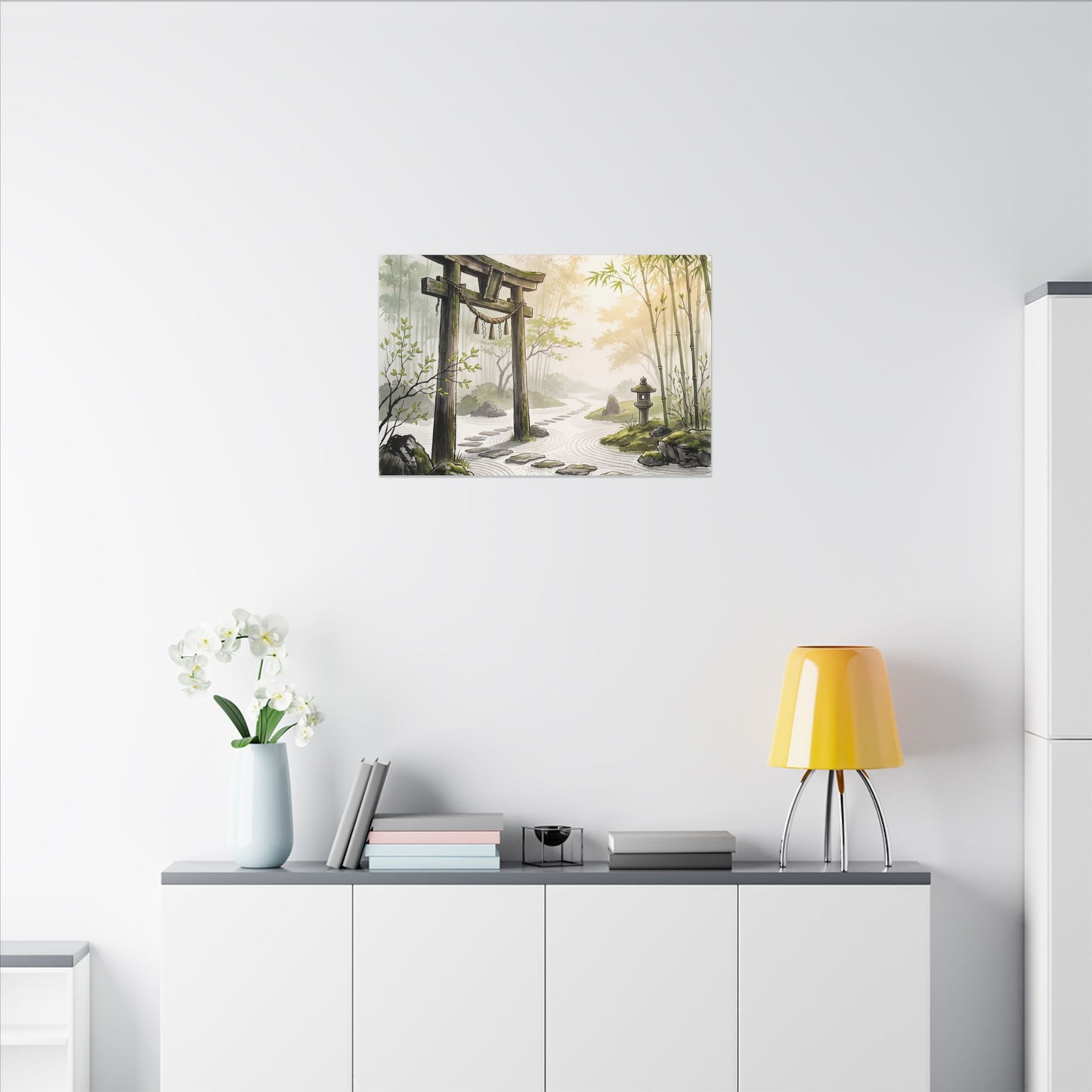 Peaceful Torii Gate Canvas Art - Karesansui Zen