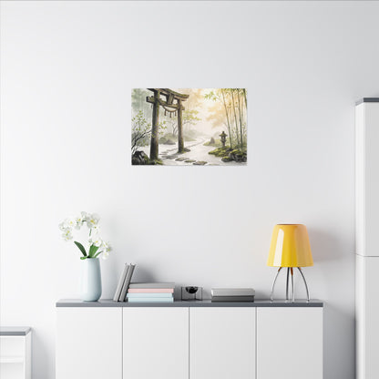 Peaceful Torii Gate Canvas Art - Karesansui Zen