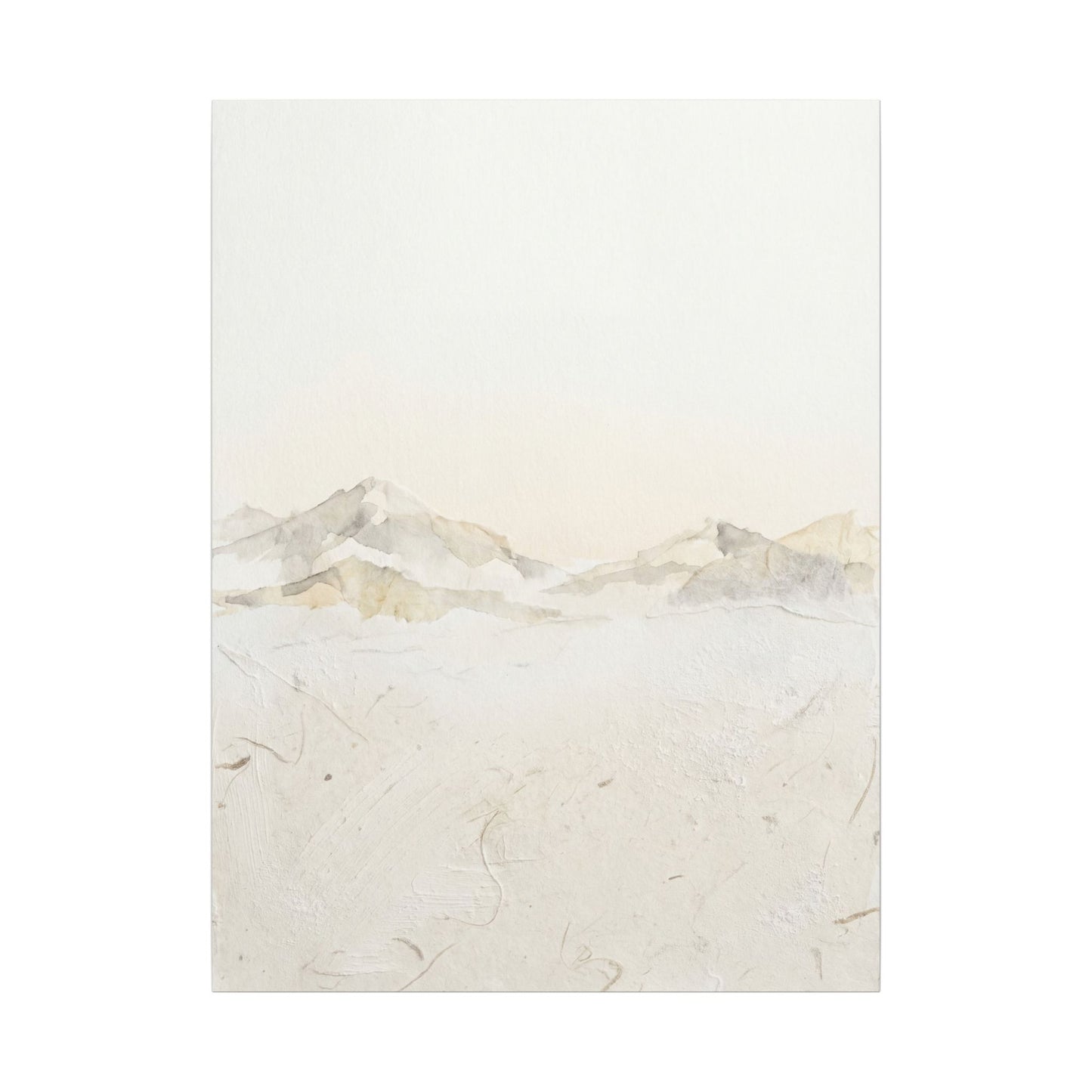 Mountain Mist Winter Canvas Art | Japandi Warm Design