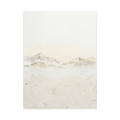 Mountain Mist Winter Canvas Art | Japandi Warm Design