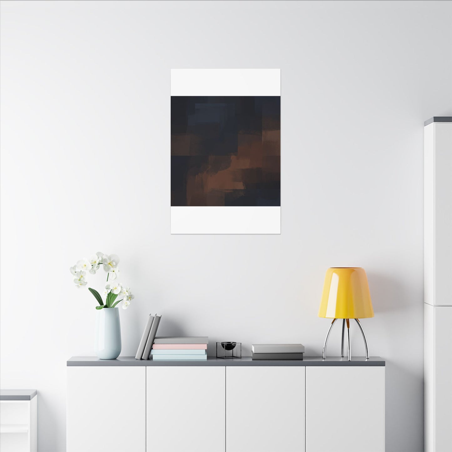 Wabi-sabi Minimal-line Japandi Charcoal Canvas Art