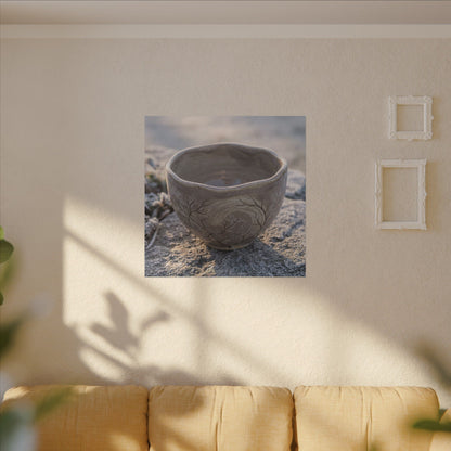 Seijaku Ceramic Bowl Canvas Art - Japandi Japanese Pattern