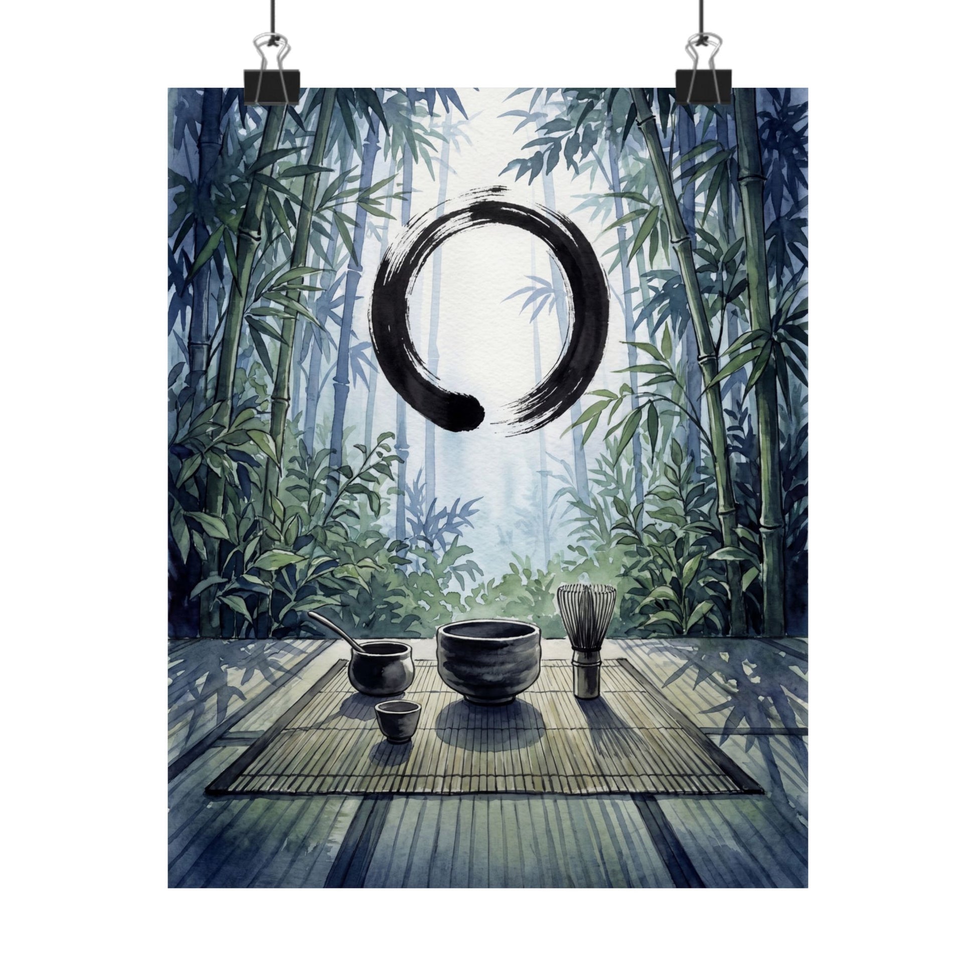 Summer Tea Ceremony Enso Wall Art Print | Peaceful Decor Art Print