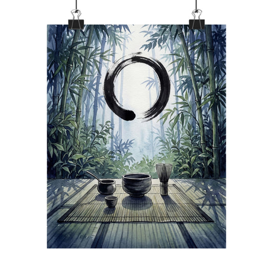 Summer Tea Ceremony Enso Wall Art Print | Peaceful Decor Art Print