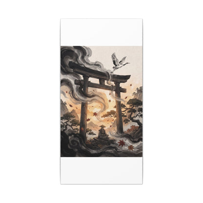 Torii Gate Ukiyo E Inspired Canvas Art | Serene Zen Art