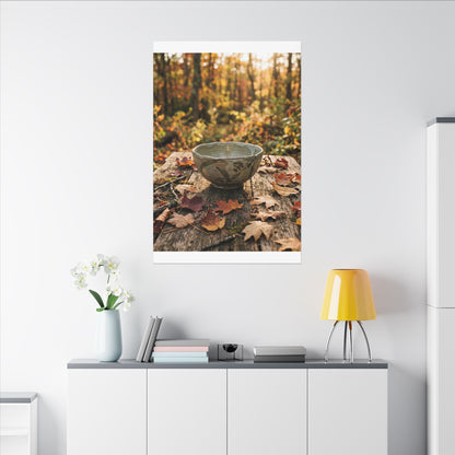 Golden Hour Ceramic Bowl Canvas Art - Japandi Fukinsei