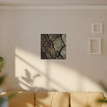Earthy Cracked Earth Canvas Art - Japanese Pattern Japandi