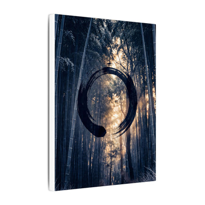 Bamboo Grove Canvas Art | Winter Zen Enso Art