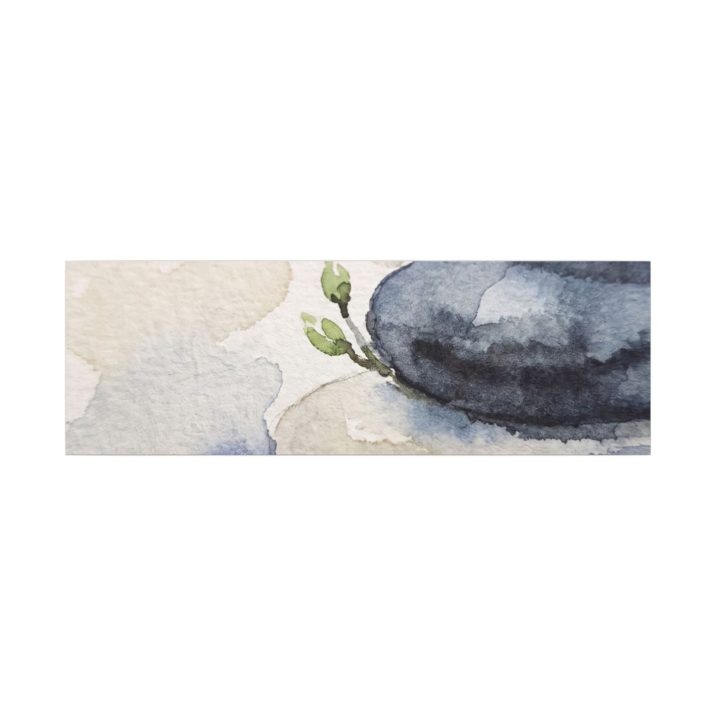 River Stones Watercolor Canvas Art | Cozy Japandi Art