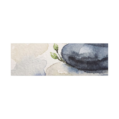 River Stones Watercolor Canvas Art | Cozy Japandi Art