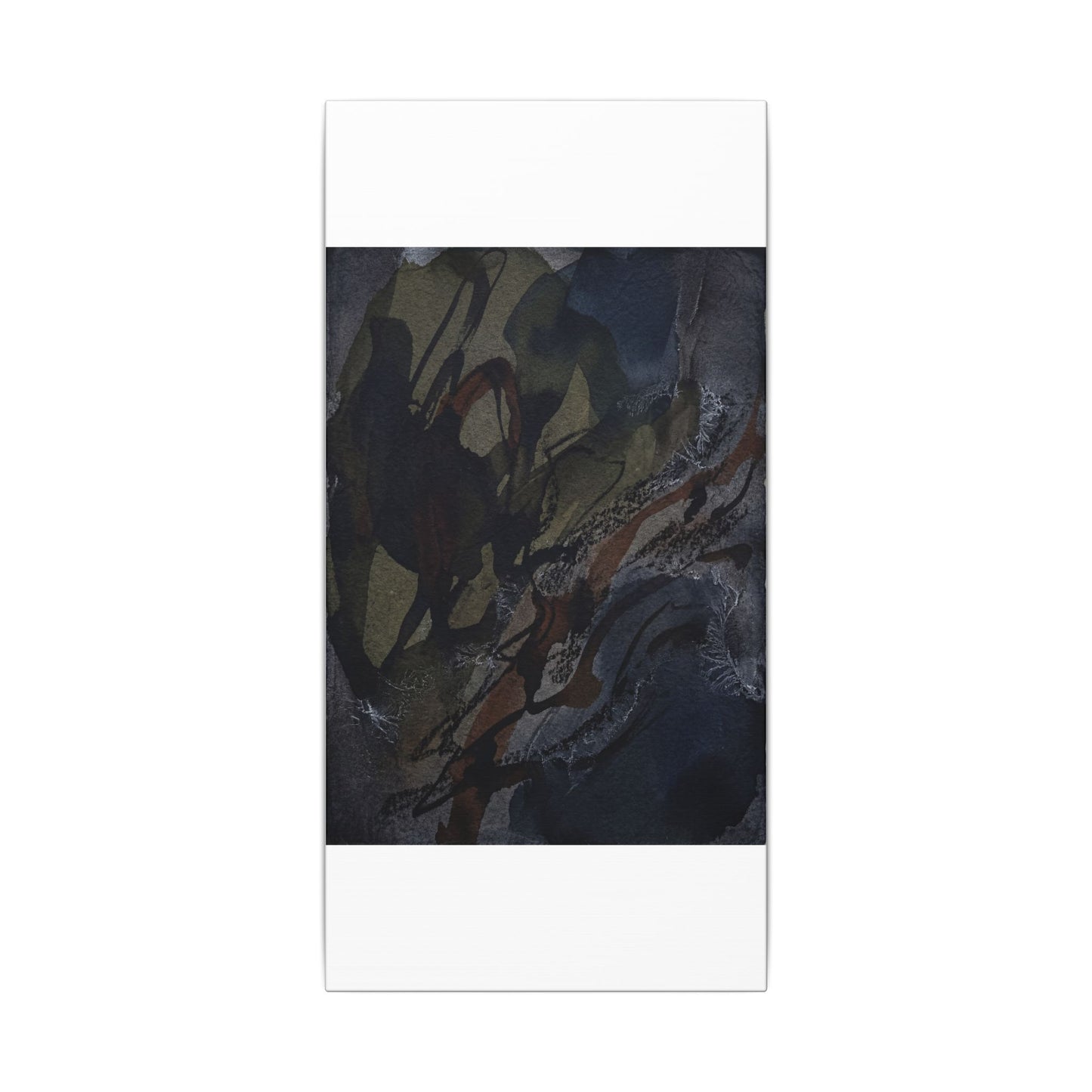 Shadow Play Winter Canvas Art | Dark Japandi Luxurious Design