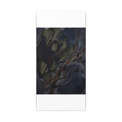 Shadow Play Winter Canvas Art | Dark Japandi Luxurious Design