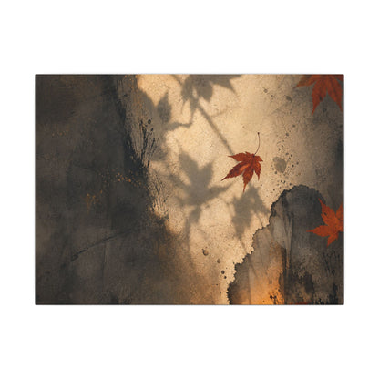 Shadow Play Texture Canvas Art | Neutral Japandi Art