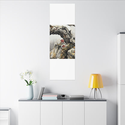 Pine Tree Autumn Canvas Art | Japandi Earthy Design