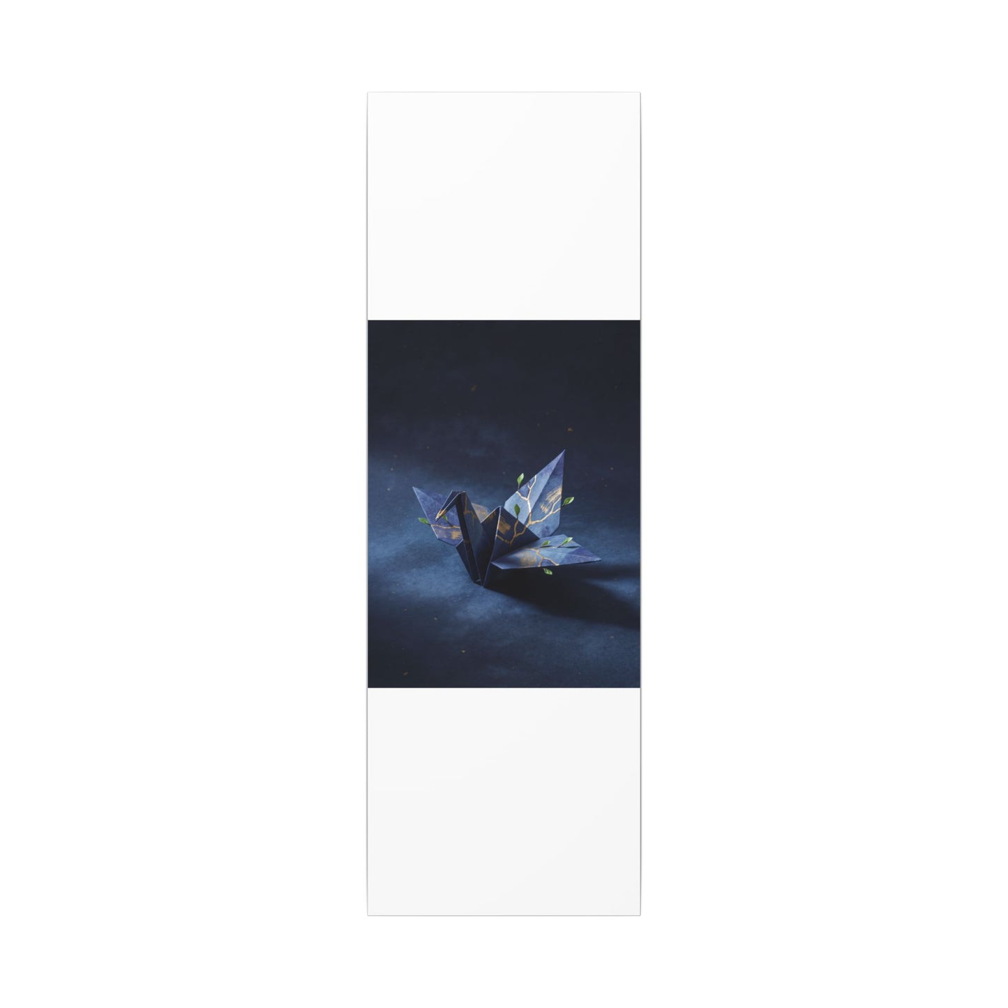 Kintsugi Paper Fold in Moonlight | Crackle Gold Canvas Art