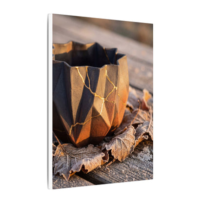 Paper Fold Gold Repair Canvas Art | Philosophical Kintsugi Art