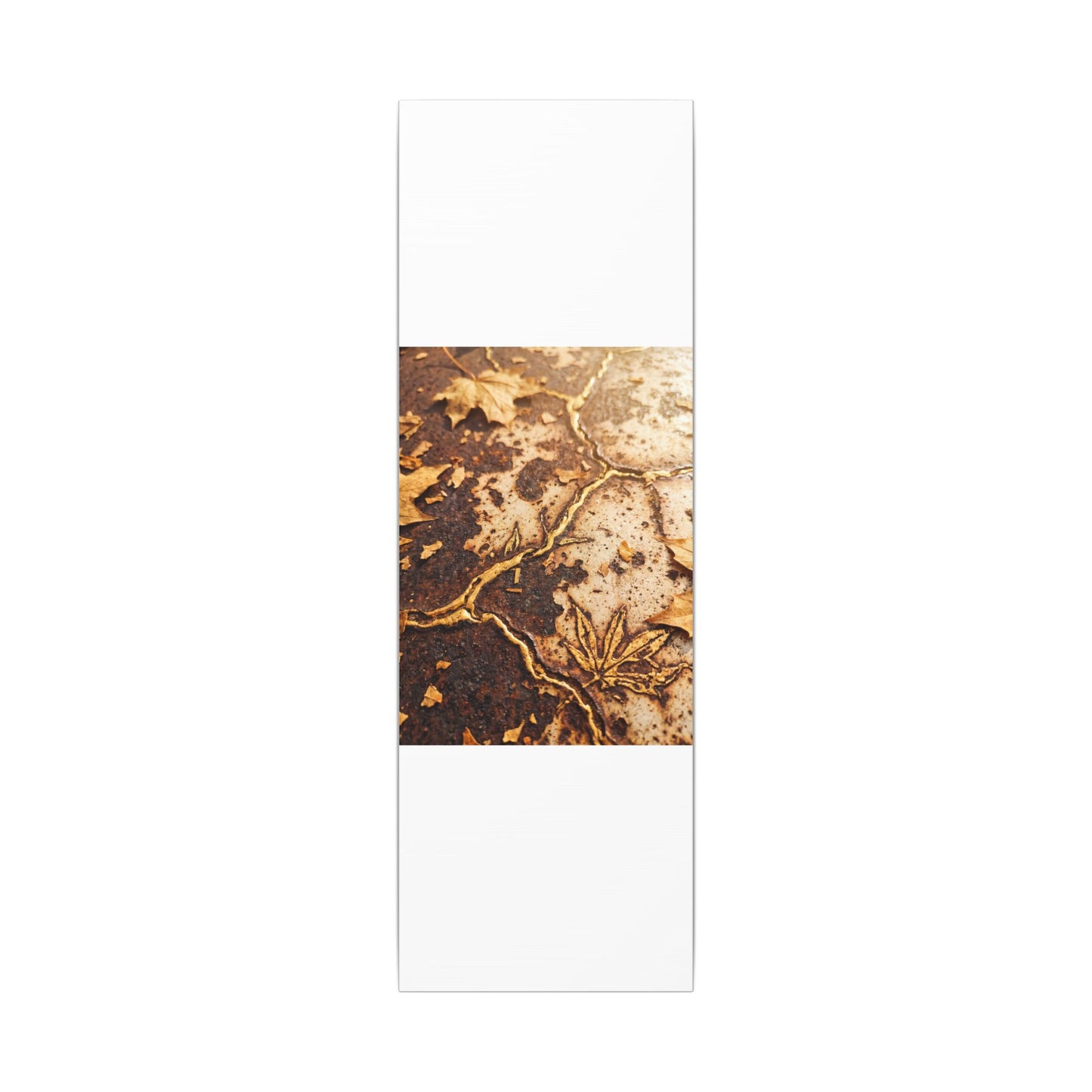 Kintsugi Rust Patina in Golden Hour | Gold Vein Canvas Art