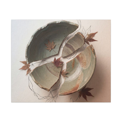 Dawn Ceramic Bowl Canvas Art - Japandi Fukinsei