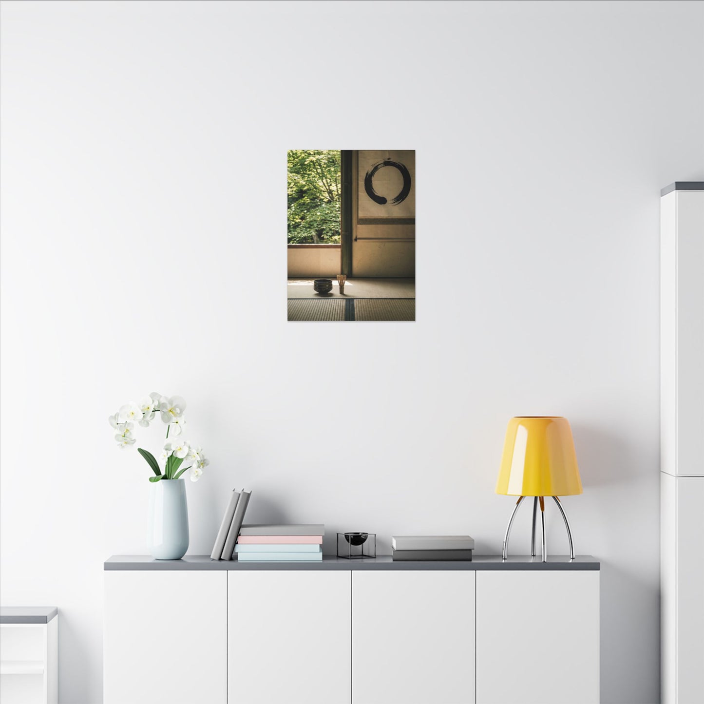 Tea Ceremony Enso Canvas Art | Serene Zen Art