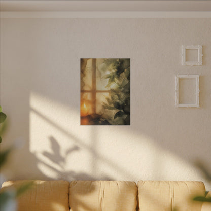Cozy Shoji Screen Canvas Art - Watercolor Japandi
