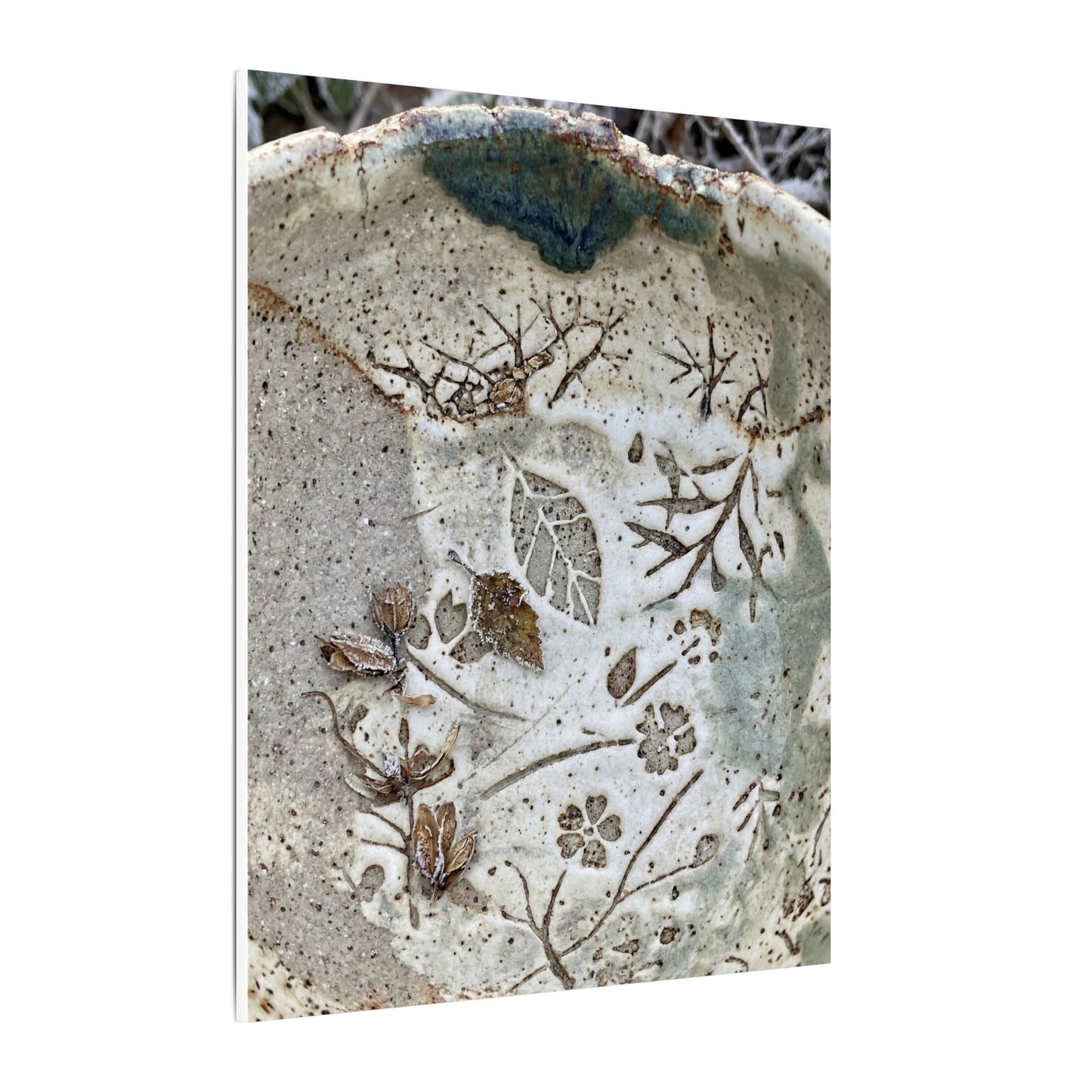 Ceramic Bowl Winter Canvas Art | Japandi Earthy Design