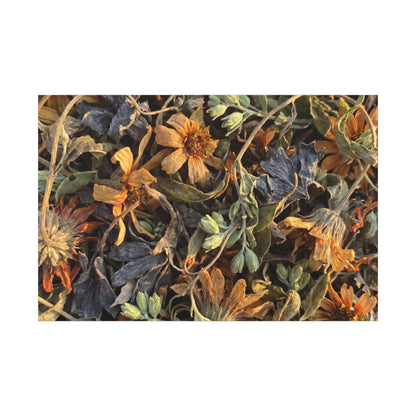 Spring Dried Flowers Japanese Pattern Canvas Art | Warm Decor Art Print
