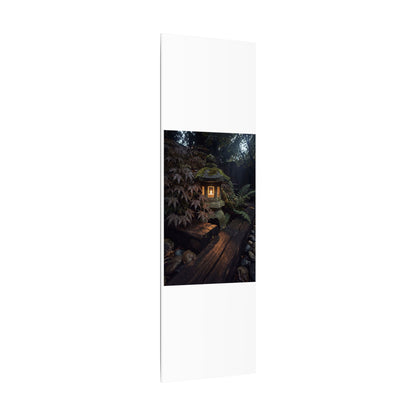 Moody Moonlit Garden Canvas Art - Shadow Zen Dark Japandi