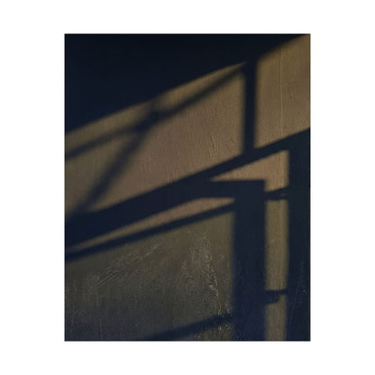 Golden Hour Shadow Play Wall Art Print - Dark Japandi Kanso