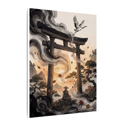 Torii Gate Ukiyo E Inspired Canvas Art | Serene Zen Art