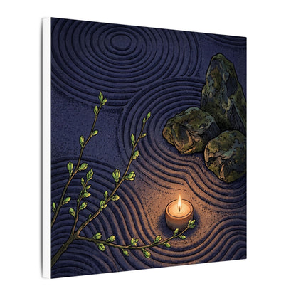 Mono No Aware Rock Garden Canvas Art - Zen Ukiyo E Inspired