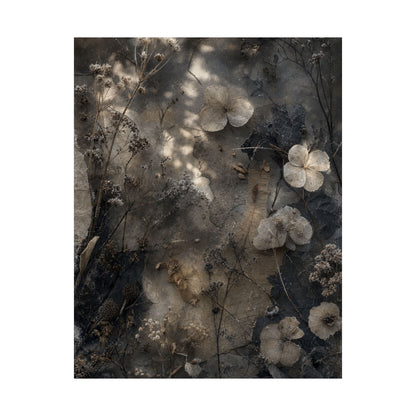 Mono No Aware Dried Flowers Wall Art Print - Japandi Texture