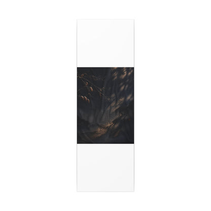 Atmospheric Silk Drape Canvas Art - Charcoal Ink Dark Japandi