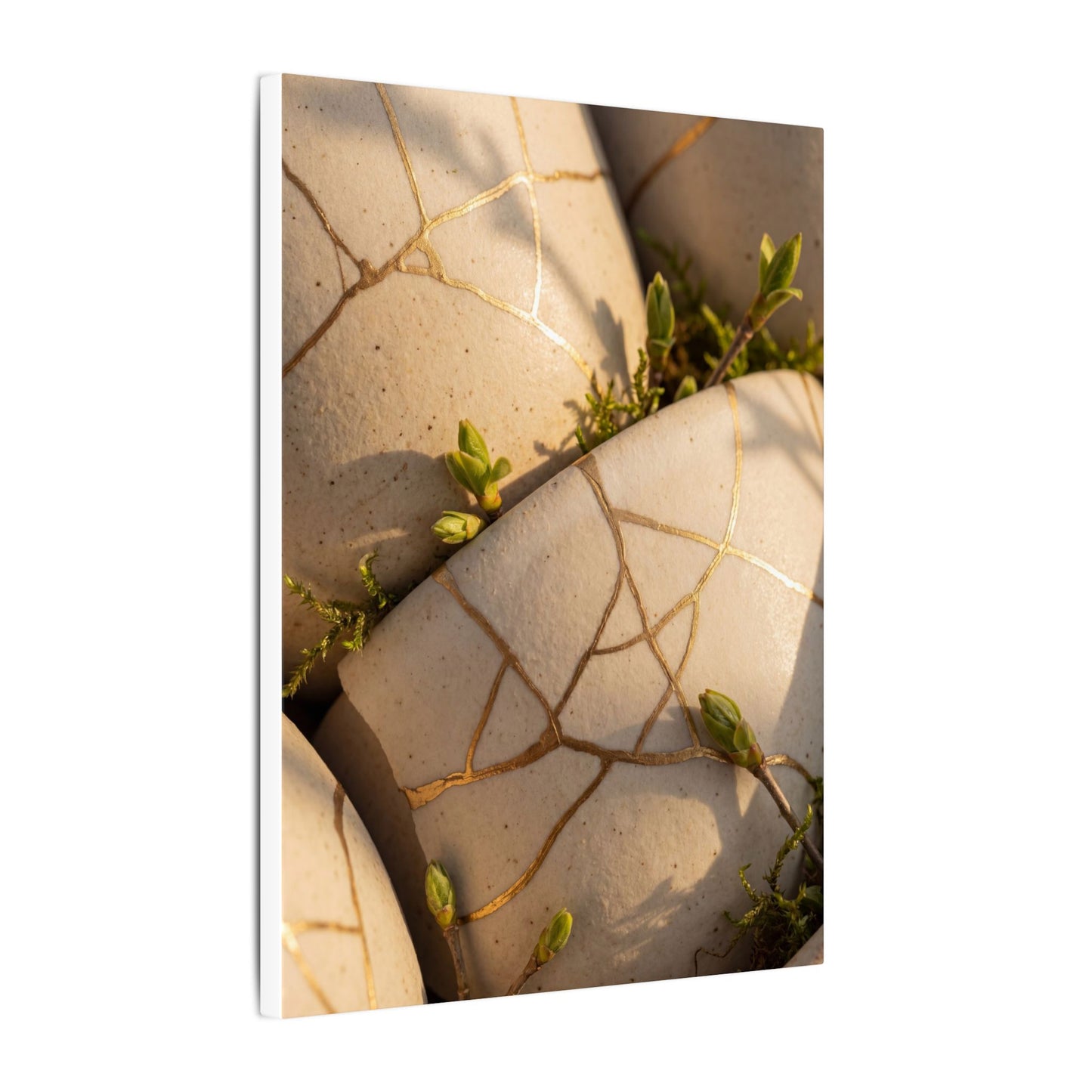 Spring Broken Pottery Gold Vein Canvas Art | Beautiful Decor