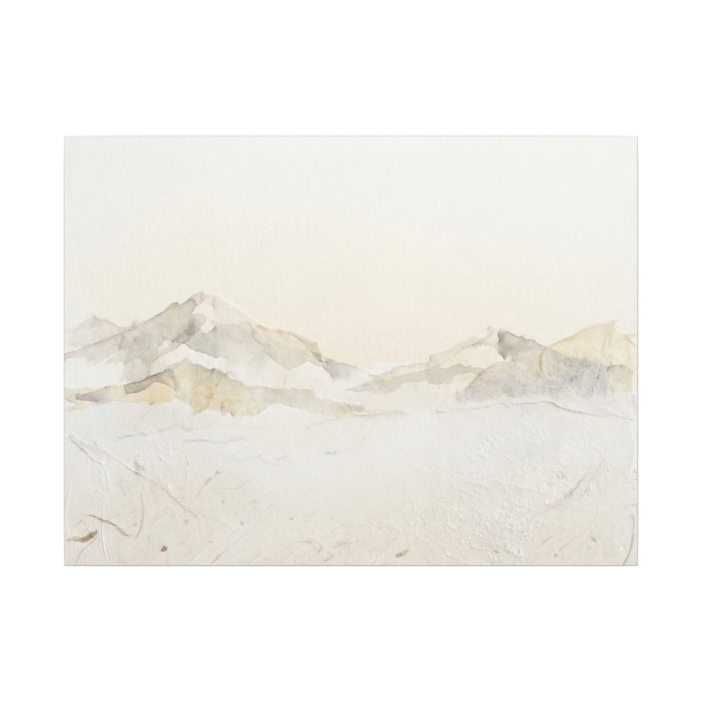 Mountain Mist Winter Canvas Art | Japandi Warm Design Art Print