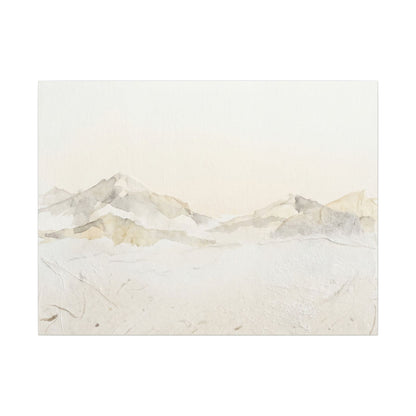 Mountain Mist Winter Canvas Art | Japandi Warm Design Art Print