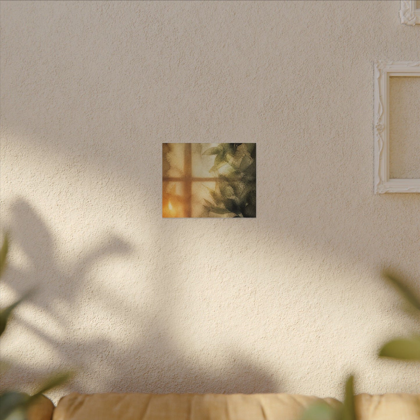 Cozy Shoji Screen Canvas Art - Watercolor Japandi