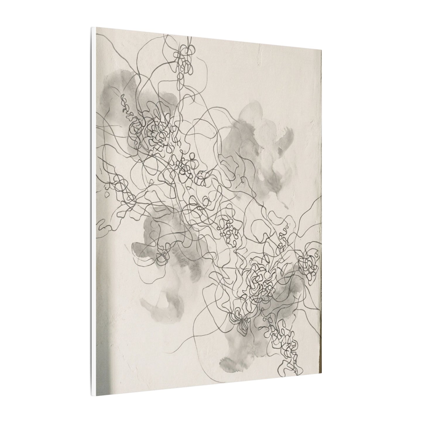 Shadow Play Spring Canvas Art | Dark Japandi Sophisticated Design