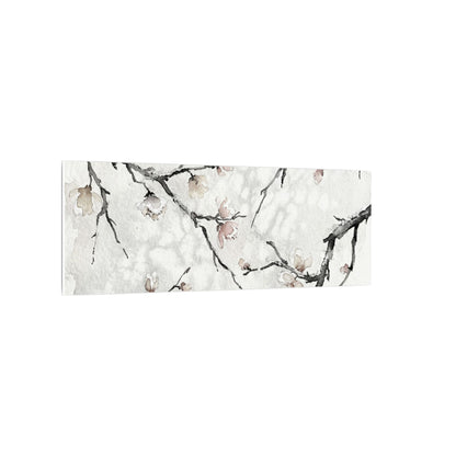 Cherry Blossom Canvas Art | Winter Japandi Watercolor Art