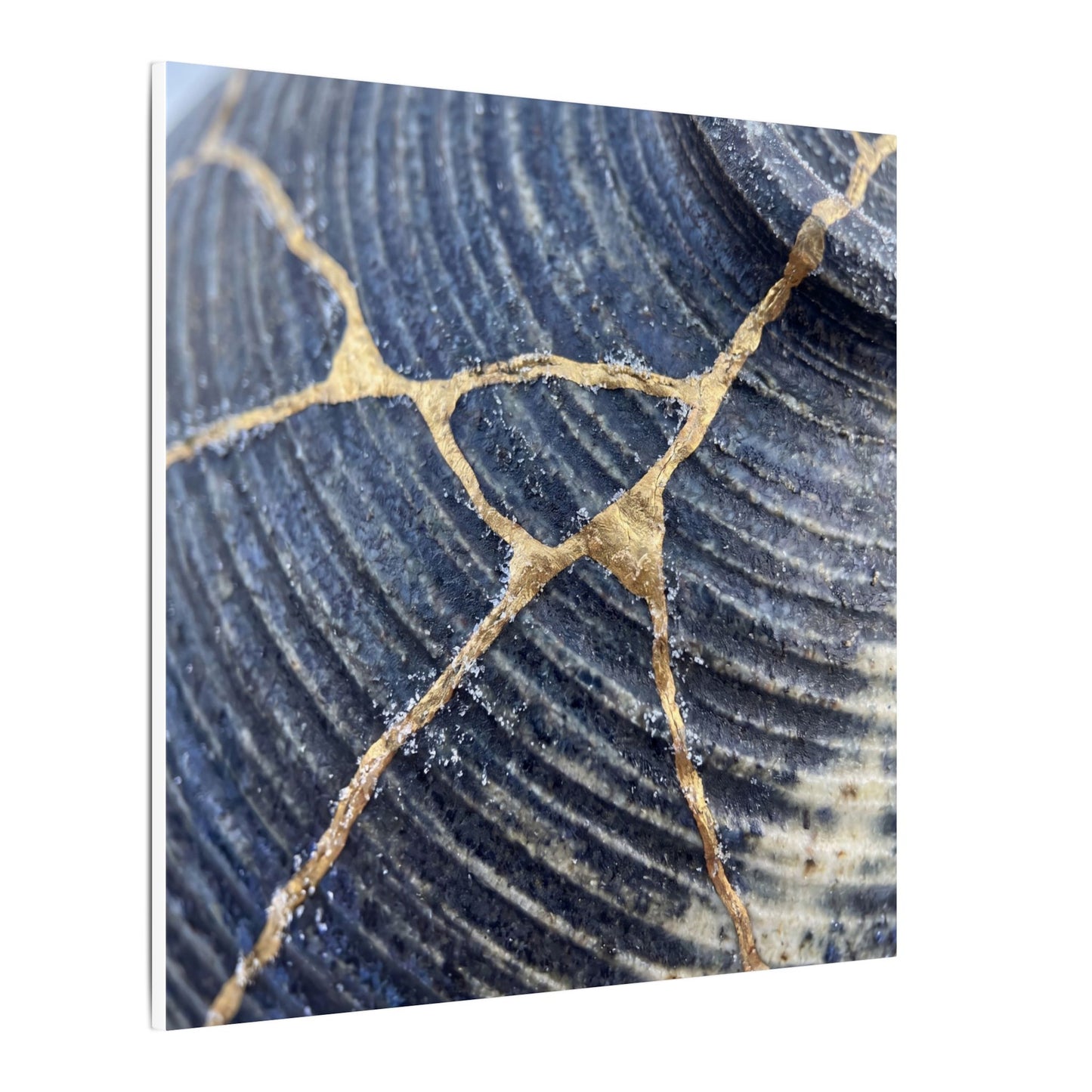 Shibui Water Ripple Canvas Art - Kintsugi Gold Repair