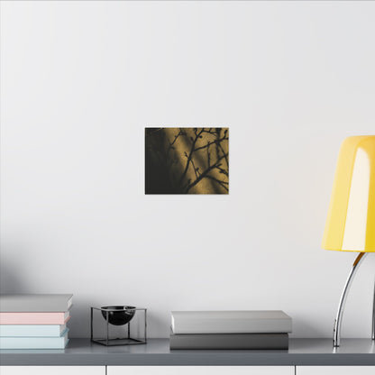 Golden Hour Shadow Play Canvas Art - Dark Japandi Seijaku