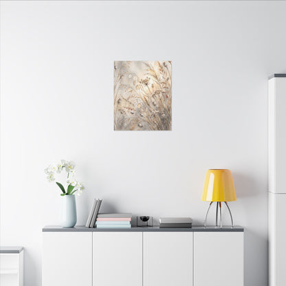 Winter Dried Flowers Watercolor Canvas Art | Warm Decor