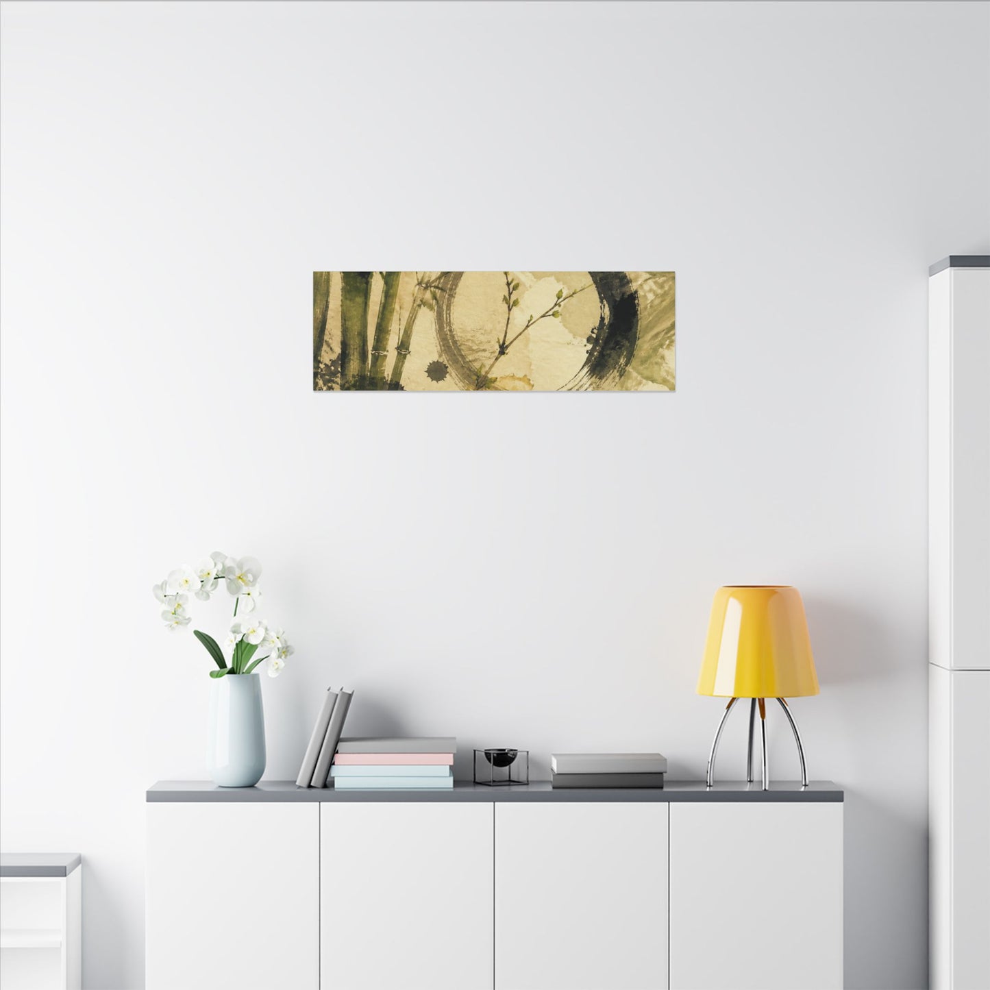 Ink Brushstroke Sumi E Canvas Art | Calm Zen Art