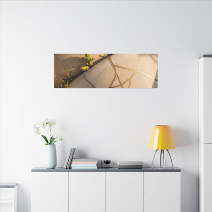 Spring Broken Pottery Gold Vein Canvas Art | Beautiful Decor