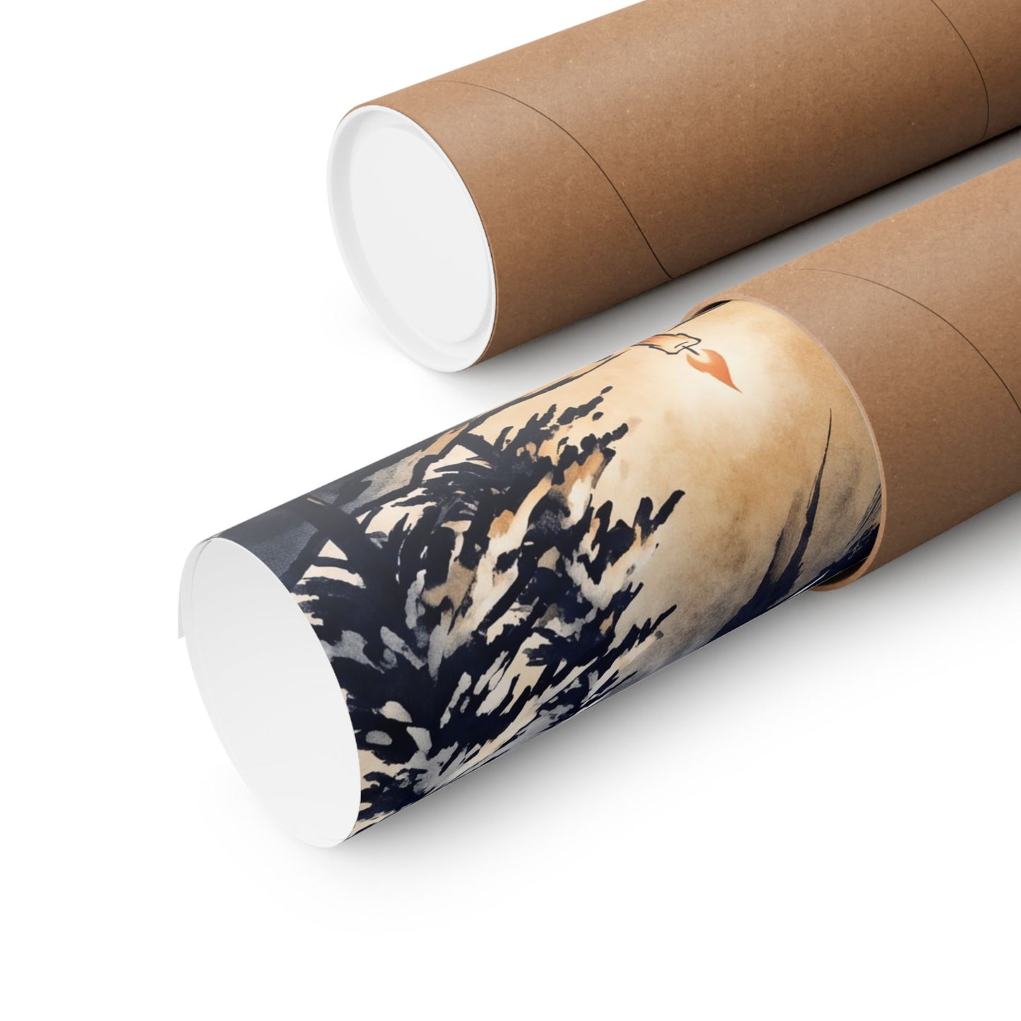 Calm Mountain Mist Wall Art Print - Ukiyo E Inspired Zen