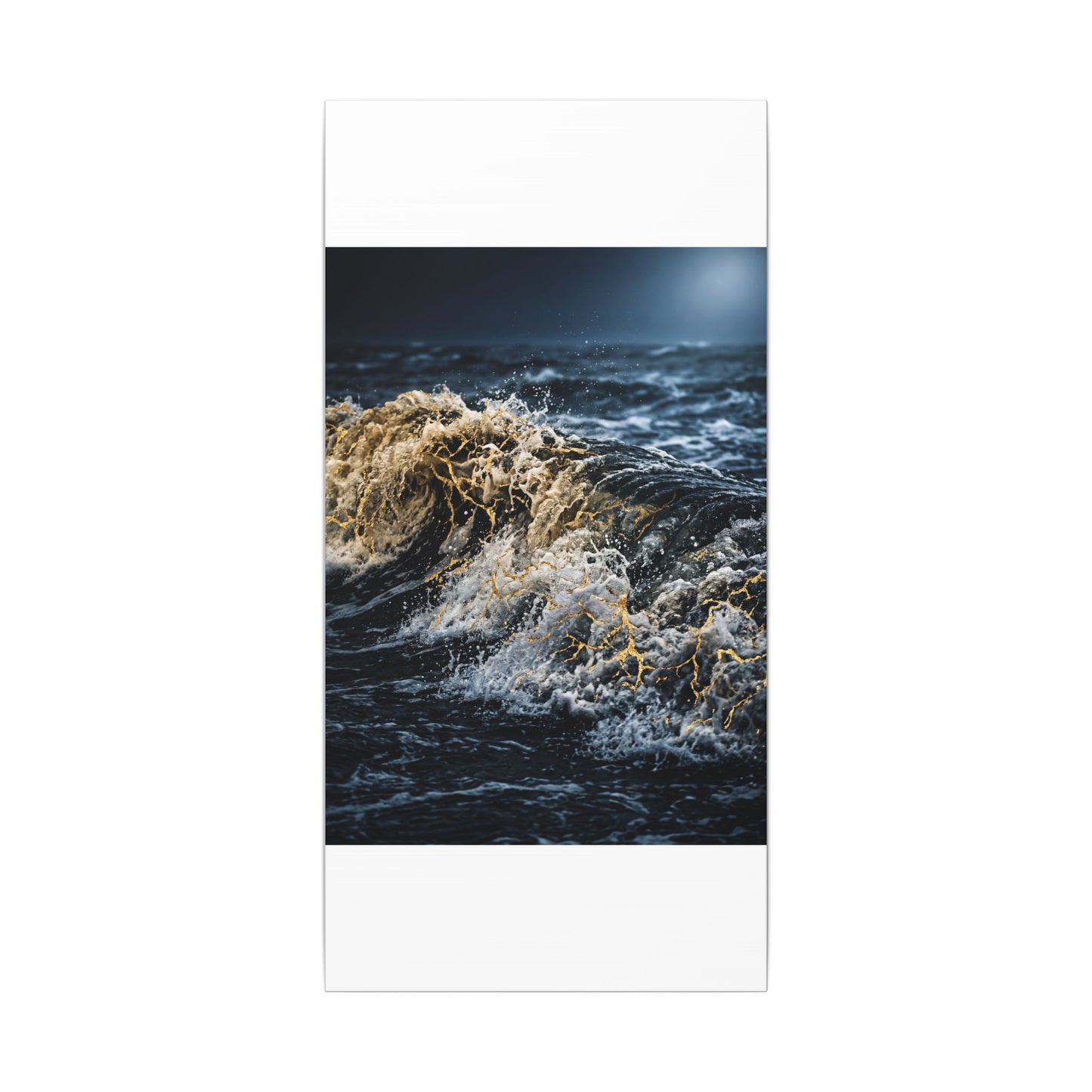 Ocean Wave Winter Canvas Art | Kintsugi Artful Design