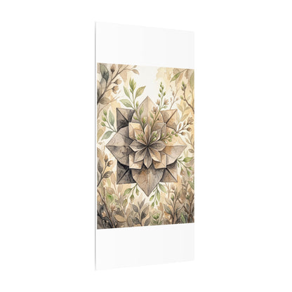Warm Paper Fold Canvas Art - Watercolor Japandi