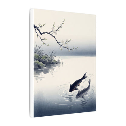 Ma Koi Pond Canvas Art - Zen Ukiyo E Inspired