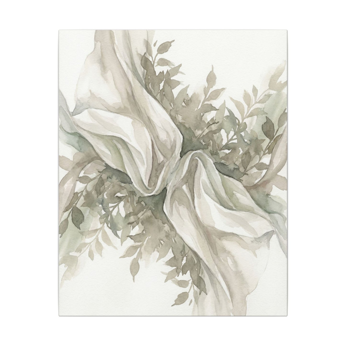 Summer Silk Drape Watercolor Canvas Art | Cozy Decor